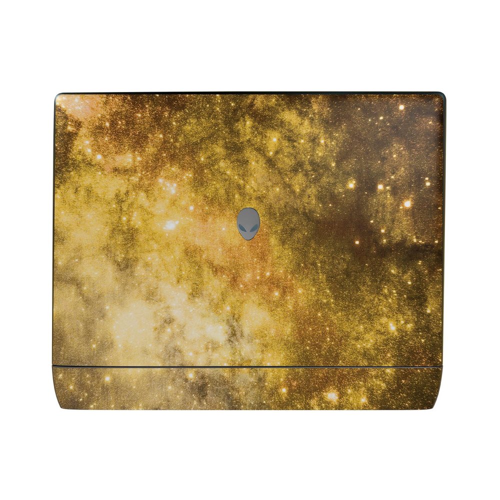 Laptop Skin Compatible with Alienware 16 Area-51 (2025) - Golden Stars - Premium 3M Vinyl Protective Wrap Decal Cover - Easy to Apply | Crafted in The USA by MightySkins
