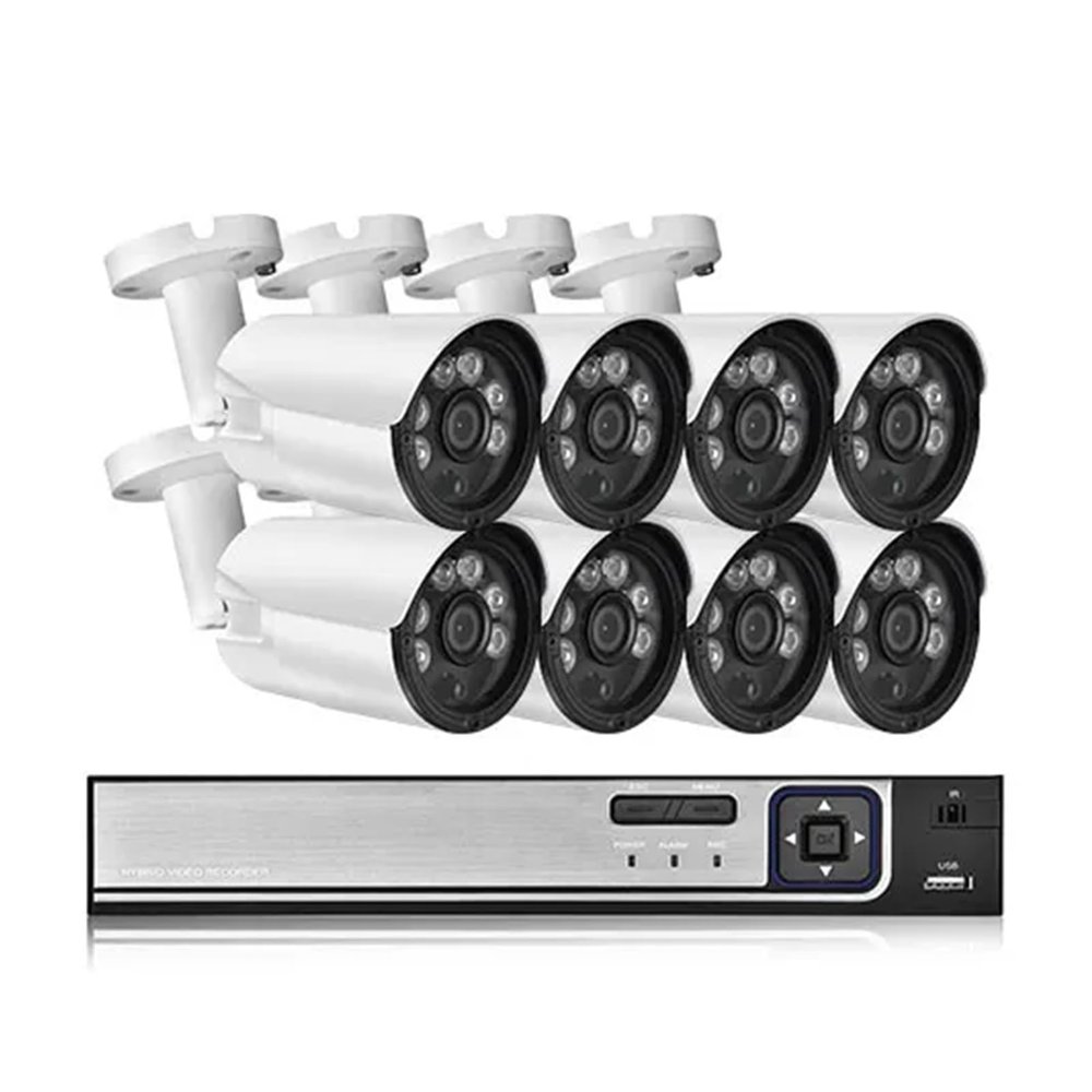8MP 8CH NVR AI Colorful Night Vision CCTV System 4K POE Outdoor Waterproof Video Surveillance Kit Security Camera Set(None,8CH NVR and 8PCS)