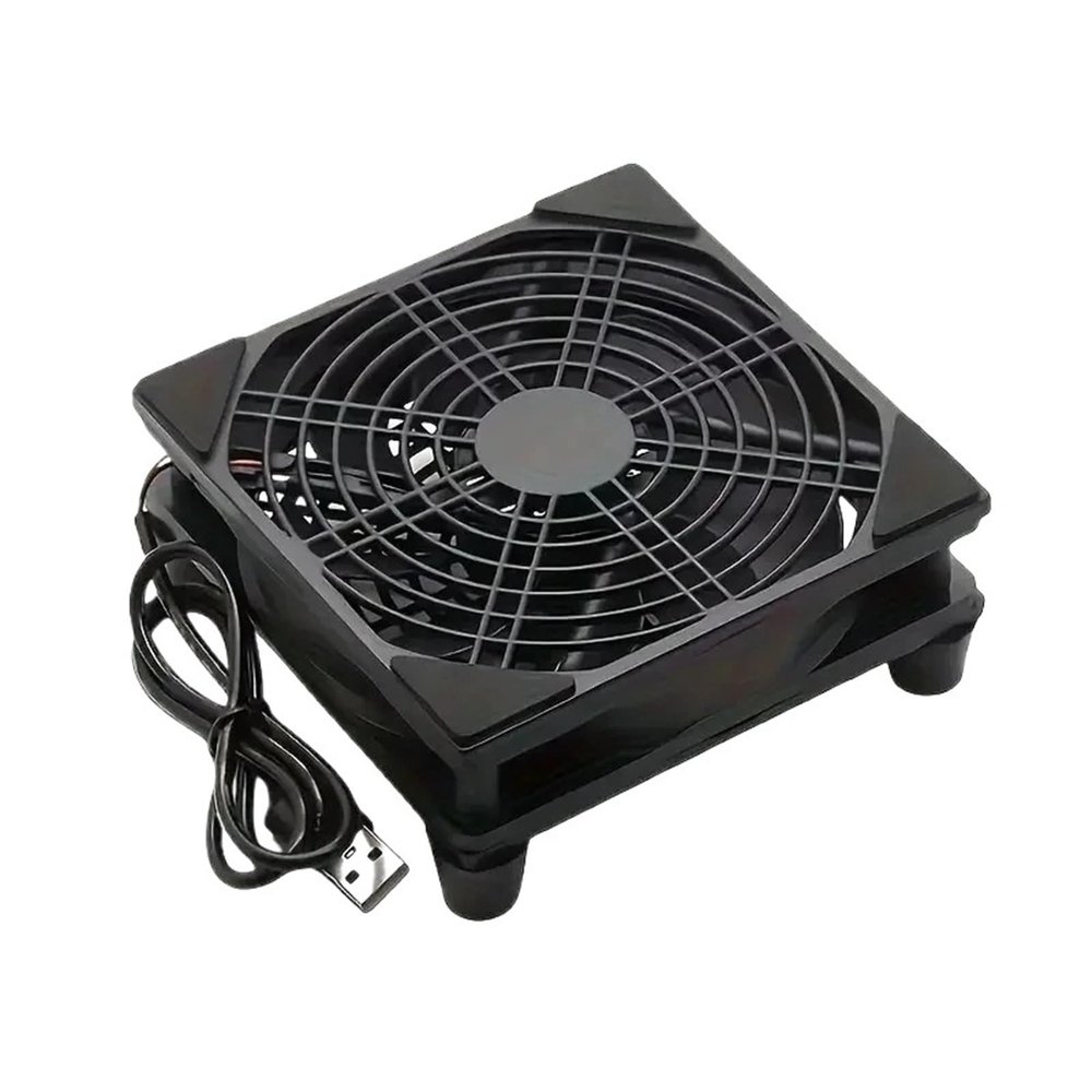 1pc 120mm 240mm Fan Router Cooling Fan DIY pc Cooler Box tv Wireless Silent 5v Power USB 12cm with Screws Protective(1)