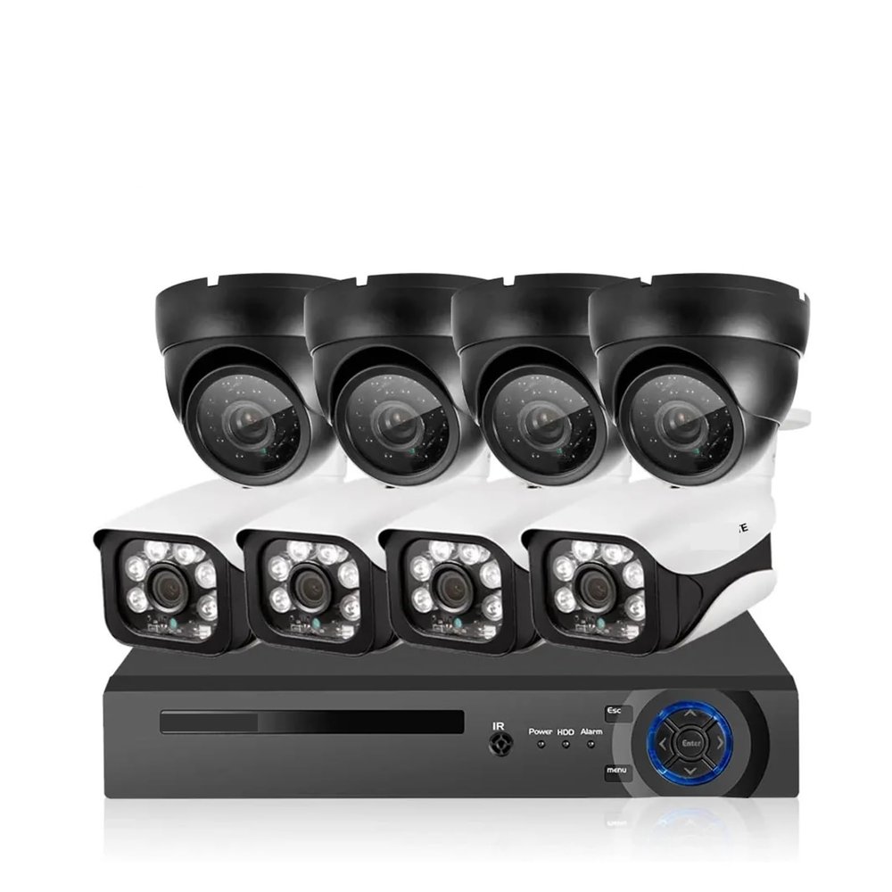 4K 8CH DVR CCTV Video Surveillance Kit Face Detection AHD Dome Bullet Camera Kit Outdoor 8MP DVR Security Camera System Set 4CH(None,8CH 8 Camera_EU Plug)