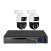 JUCFRDNJ 4CH Poe 6MP Camera System Video Surveillance Kit Security Camera Ptz Camera Outdoor Camera Two Way Audio Full Color Night(4T,4CH POE 2PCS 6MP CAM_US Plug) view 1