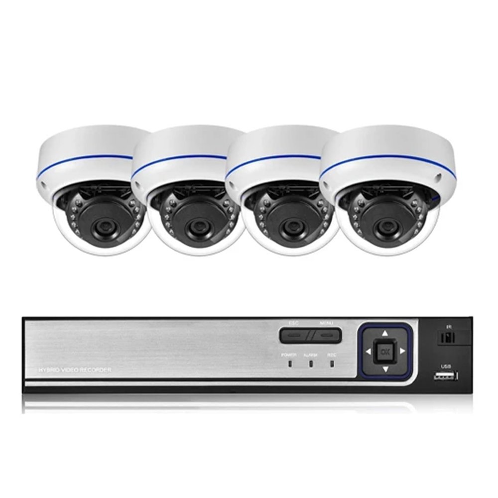 8CH 4MP POE IP Camera Set Waterproof P2P CCTV Security Surveillance System NVR Kit Motion Detection H.265(None,8CH NVR and 4Cameras)