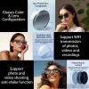 Lezekar Smart Glasses for Men and Women with Speaker/Bluetooth Sunglasses,8mp Ai Bluetooth Camera Glasses with Music & Call Features,IP65 Waterproof with Support Multiple Translations(Blue) view 4