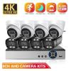 4K 8MP AHD CCTV BNC Camera Security System Kit 8CH DVR Face Detction Color Night Vision Camera Set Video Surveillance System(None,8CH DVR 8 Camera_EU Plug) view 2
