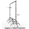 180 Inch Projector Screen with Stand, Foldable Front Rear Projection Movie Carry Bag for Outdoor Nights, Camping view 4