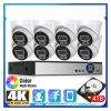 4K 8CH AHD DVR HD 8MP Cameras CCTV System Kit H.265+ Motion Detection Outdoor Smart IR-Cut Night Vision Surveillance Set(None,8CH DVR 2PCS Camera_EU Plug) view 2