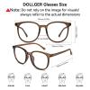Dollger Oversize Round Blue Light Blocking Glasses for Woman, Large Circle Fashion Eyeglasses Frame Cute Computer GlassesBrown view 3