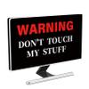 Baocicco Private Warning Waterproof 32 Inch Television Cover Anti-Static Dustproof Protect Privacy Don't Touch My Stuff TV Dust Cover for LCD LED PC Desktop and Home Hanging TV Anti-Static Protective view 1