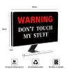 Baocicco Private Warning Waterproof 32 Inch Television Cover Anti-Static Dustproof Protect Privacy Don't Touch My Stuff TV Dust Cover for LCD LED PC Desktop and Home Hanging TV Anti-Static Protective view 2