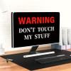 Baocicco Private Warning Waterproof 32 Inch Television Cover Anti-Static Dustproof Protect Privacy Don't Touch My Stuff TV Dust Cover for LCD LED PC Desktop and Home Hanging TV Anti-Static Protective view 4