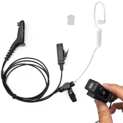 APX 6000 XPR 7550e Earpiece for Motorola Radio APX 4000/7000/8000 XPR 7550 6350 6550 7350e 7580e Walkie Talkie Ear Piece Mic Spy Covert Surveillance Headset with Acoustic Tube