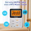 Paeiope Portable Pocket Radio AM FM with Best Reception, Rechargeable-White view 3