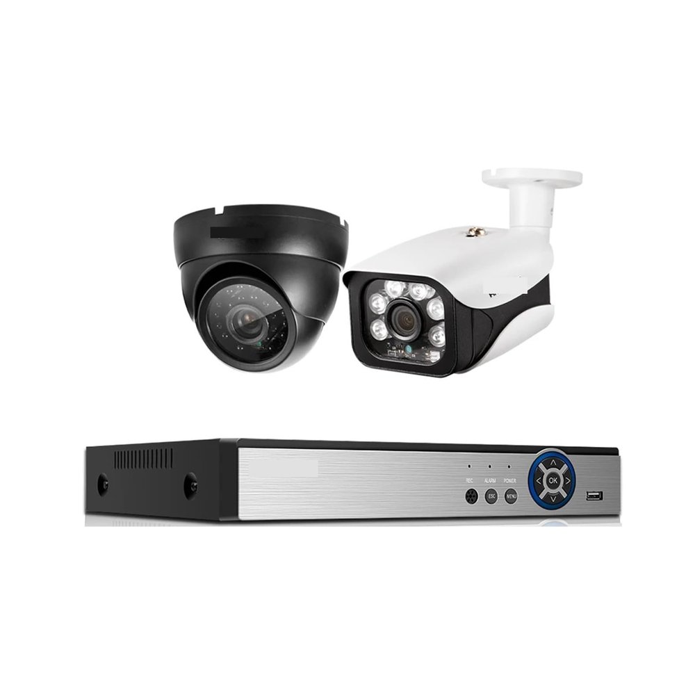 H.265+ HD 4K 8CH AHD DVR System Face Recognition IP66 Waterproof Outdoor Security Camera Kit 8MP Video Surveillance Set P2P 4CH(None,8CH DVR 2PCS Camera_US Plug)
