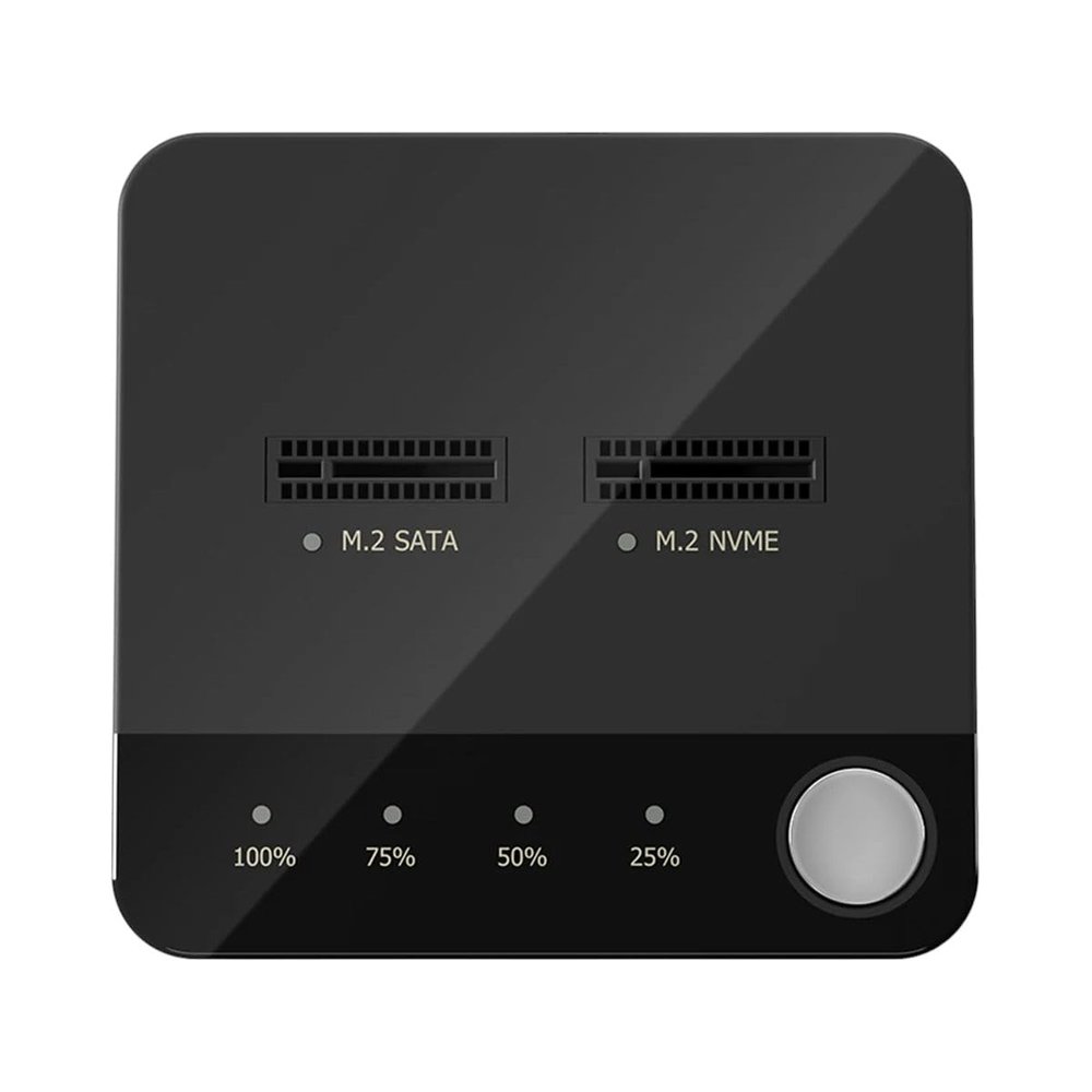 M.2 Sata/Nvme Dual-Bay Hard Drive Docking Station Offline Clone Docking Station Duplicator with Led Indicator M.2 Ssd Duplicator