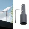 Pipe Mount Adapter Aluminium Alloy Multifunctional Satellite Pole Mount Adapter for V2 Sturdy Durable Secure Installation for Home Apartment School Base Building Easy Setup view 4