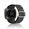 Bling Stretchy Band Compatible with Fitbit Versa 4/Fitbit Versa 3/Fitbit Sense/Sense 2 Bands for Women, Soft Adjustable Elastic Glitter Solo Loop Nylon Strap for Fitbit Versa 4 Bands view 1