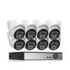 4K 8MP 8CH AHD DVR Dome Cameras CCTV System Kit H.265+ Face Motion Detection Outdoor Color Night Vision Surveillance Set(None,8CH DVR 8 Camera_US Plug) view 1