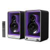 BESTISAN 50W*2 Active Bookshelf Speakers with Dynamic Light Effect, 3" Bass Computer Speakers with ARC/Optical/RCA/BT 5.2/USB/SUB Out Input for Turntable, PC, TV and Phone. view 1