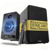 LEMEGA Active Bookshelf Speakers 40W RMS, Powered Stereo Speakers with 4" woofer and 1.25" Tweeter, Bluetooth,USB, HDMI/Optical/AUX/RCA Inputs for PC and TV, LED Display, Bass & Treble Control view 1
