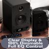 LEMEGA Active Bookshelf Speakers 40W RMS, Powered Stereo Speakers with 4" woofer and 1.25" Tweeter, Bluetooth,USB, HDMI/Optical/AUX/RCA Inputs for PC and TV, LED Display, Bass & Treble Control view 3