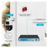 JUCFRDNJ 4CH Poe 6MP Camera System Video Surveillance Kit Security Camera Ptz Camera Outdoor Camera Two Way Audio Full Color Night(3T(),4CH POE 3PCS 6MP CAM_EU Plug) view 3