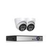 4K 8MP 8CH AHD DVR Dome Cameras CCTV System Kit H.265+ Face Motion Detection Outdoor Color Night Vision Surveillance Set(3T(),8CH DVR 2 Camera_UK Plug) view 1