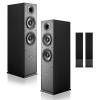 VEVOR Passive Floorstanding Speakers, 2-Way, Floor-Standing Tower Speakers with 1 in Tweeter, 6.5 in Woofers, 400W Peak, 65Hz20kHz Frequency Response, Durable MDF Enclosure, for Home Audio, Pair view 1