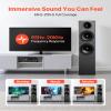 VEVOR Passive Floorstanding Speakers, 2-Way, Floor-Standing Tower Speakers with 1 in Tweeter, 6.5 in Woofers, 400W Peak, 65Hz20kHz Frequency Response, Durable MDF Enclosure, for Home Audio, Pair view 4