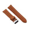 FYXT Vintage Handmade Watch Strap 18mm 19mm 20mm 22mm 24mm Racing Leather Strap Gray Black Brown Blue Breathable Porous Watchbands(Red,18mm) view 4