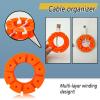 4Pcs Cable Organizers Spirals Structure ABS Table Side Winder for USB Cord Cables Headphones Cable Organizers view 2