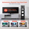 VEVOR Passive Floorstanding Speaker, 2-Way, Floor-Standing Tower Speaker with 1-Inch Tweeter, 6.5-Inch Woofer, 200W Peak, 70Hz20kHz Frequency Response, Durable MDF Enclosure, for Home Audio, Single view 4