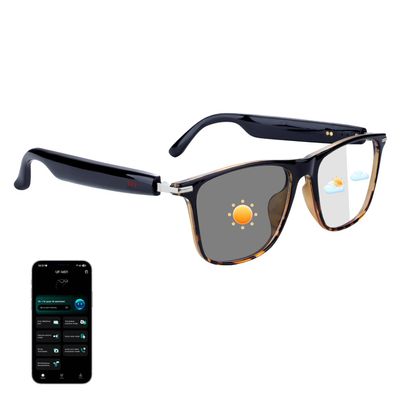 AI Smart Glasses for Men & Women, Supports 160+ languages Real-Time Translation, No Subscription, Open-Ear Speakers, Color-Change Lenses, Smart Audio Bluetooth Glasses for Indoor & Outdoor Use(Brown)