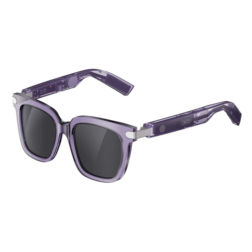 Smart Glasses,Polarized Sunglasses Built-in Mic & Bluetooth Speaker, Wireless Audio Smart Glasses for Men and Women, Athletic/Outdoor UV Protection,Touch Control, Voice Assistant (Purple)
