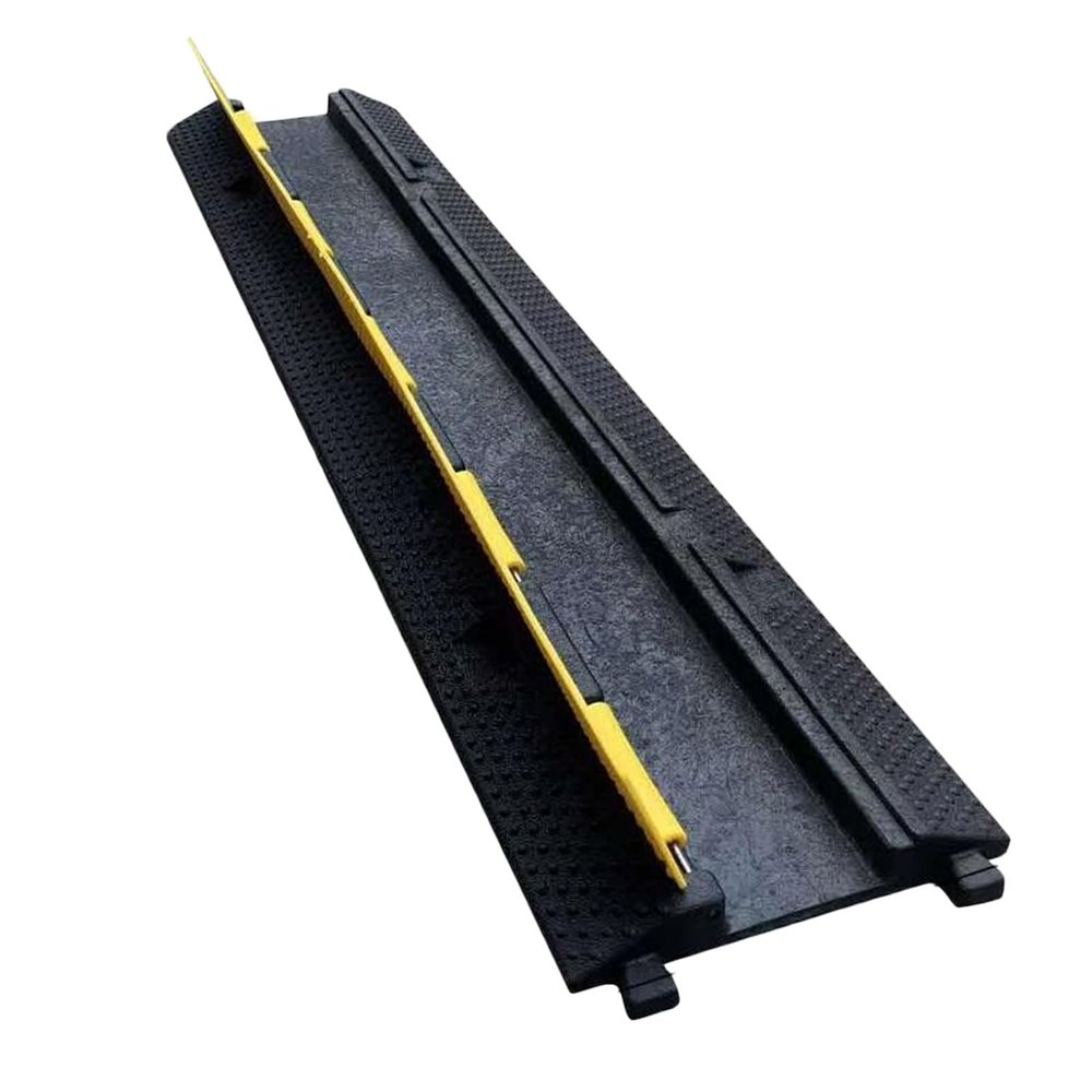 Rubber Protective Wire Cord Ramp Driveway,Traffic Cable Protector,for Asphalt Gravel Driveway