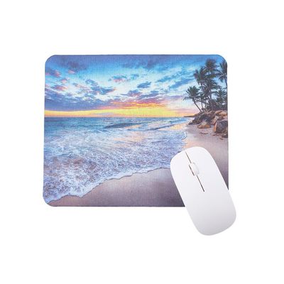 BEAMARKER Beach Sunset Mouse Pad Non-Slip Rubber Base Computer Mouse Pad Waterproof Washable Rectangle Mat with Sea Pattern for Laptop Desktop Gaming Office Desk Work Wireless Mice 9.5x7.9 Inch