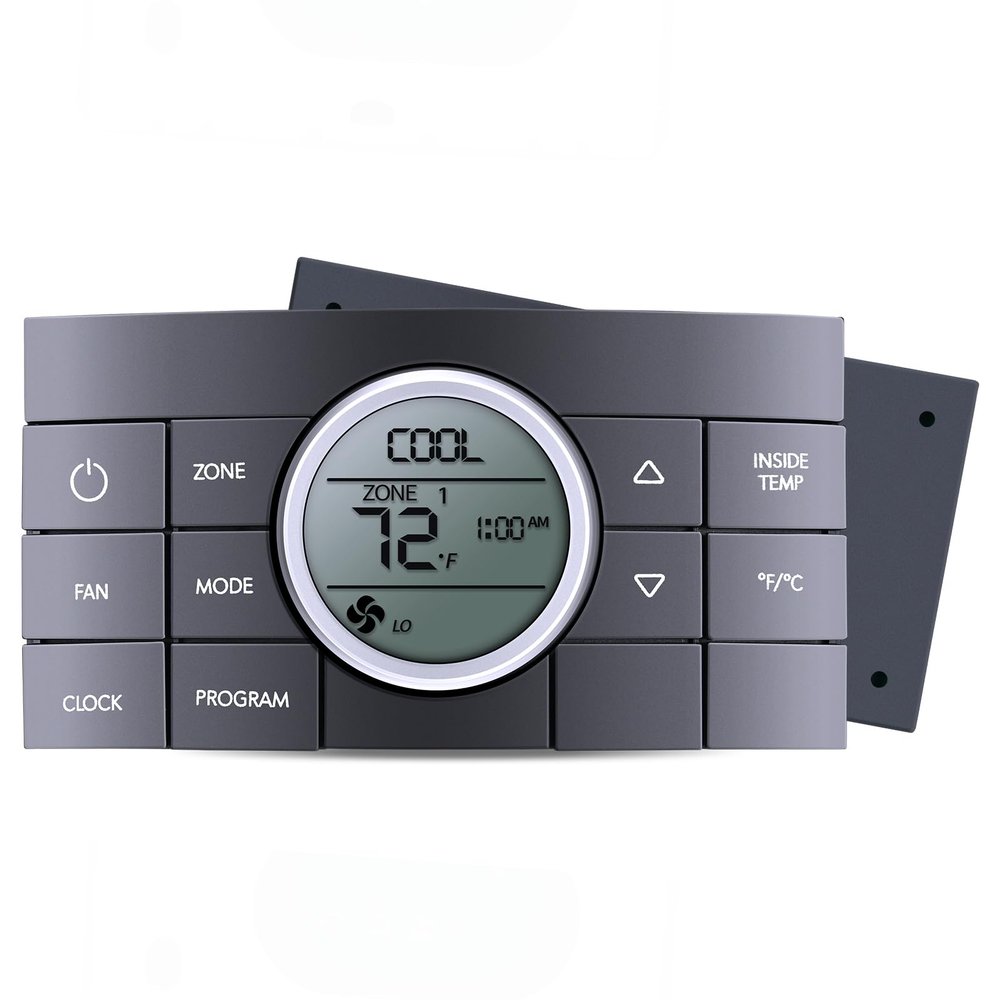 PZL 3314082.000 RV Thermostat Replaced Multi-Zone Comfort Control Center 2 Thermostat 10-Button, fit for Dometic CCC2, Air Conditoner Series 579, 595, 600, 6308, 520, 6218xx, 457915 and More - Black
