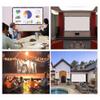 60-150inch Foldable No Crease Soft Projector Screen Holes Hanging Portable Home Movie Meeting Screen 16:9(150 inch) view 4