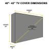 ERJGIKL Tv Cover Outdoor Tv Protective Cover Weatherproof with Bottom Cover with Remote Control Pocket(Black,for 70-75inch TV) view 2