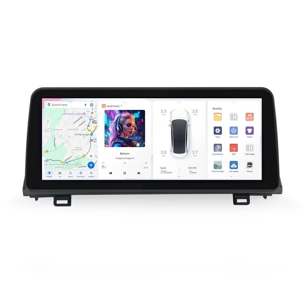 DUDUAUTO Car Radio Stereo for Honda Accord 10th 2018-2022 Non-Touch Screen, Biorunn DUDU5 12.3 Inch Touch Screen 8-Core GPS Navi Wireless Car-Play Android Auto Head Unit, 8GB RAM 128GB ROM