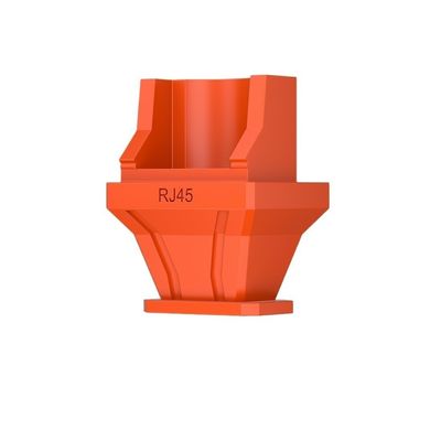 HHDLMTOYS 50pcs Snap-in RJ45 Protector Blocker Protective Cover, Anti-dust Cover Cap, for Swither, Router(Orange 50 Pcs)