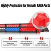 HHDLMTOYS 50pcs Snap-in RJ45 Protector Blocker Protective Cover, Anti-dust Cover Cap, for Swither, Router(Orange 50 Pcs) view 4