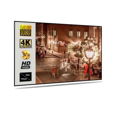 133" Portable Foldable Projector Screen 16:9 Metal Layer Light Resistant Home Movie Reflective Screen Magic Pastes Easy to use(133 inch)