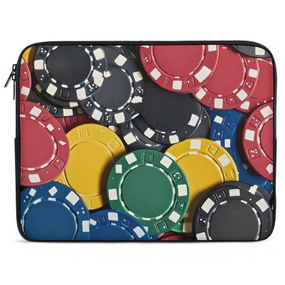 Colorful Poker Chip Cute Laptop Sleeve Case Briefcase Protective Carrying Cover for 10 12 13 15 17 Inches
