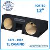 12" Dual Ported Solo Baric Sub Box for El Camino 1978-1987 12" Subwoofer Enclosure Speaker Box Ground Shaker Stereo Subwoofer Box Speaker Enclosure Car Audio Home Audio Ground-Shaker view 2