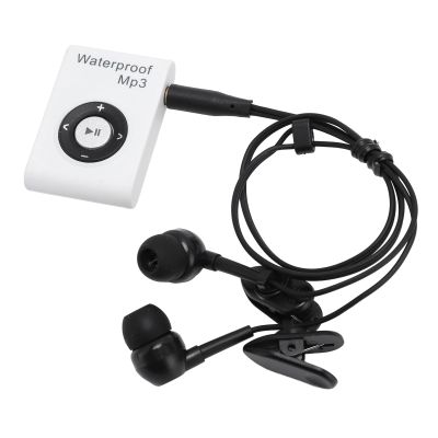 Serounder Water Proof MP3 Player, IPX8 Water Proof Rating with 8GB Memory for Swimming Diving Surfing, Supports Multiple Formats, Includes Headphones (White)