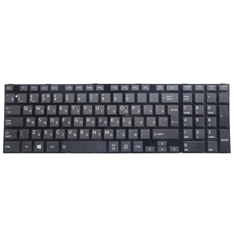 Russia RU Laptop Keyboard for Toshiba Satellite C55-A C55-A-1L0 C55-A-1MW C55-A-1PC C55-A-1RL C55-A-1TK C55-A-1UJ Black with Frame