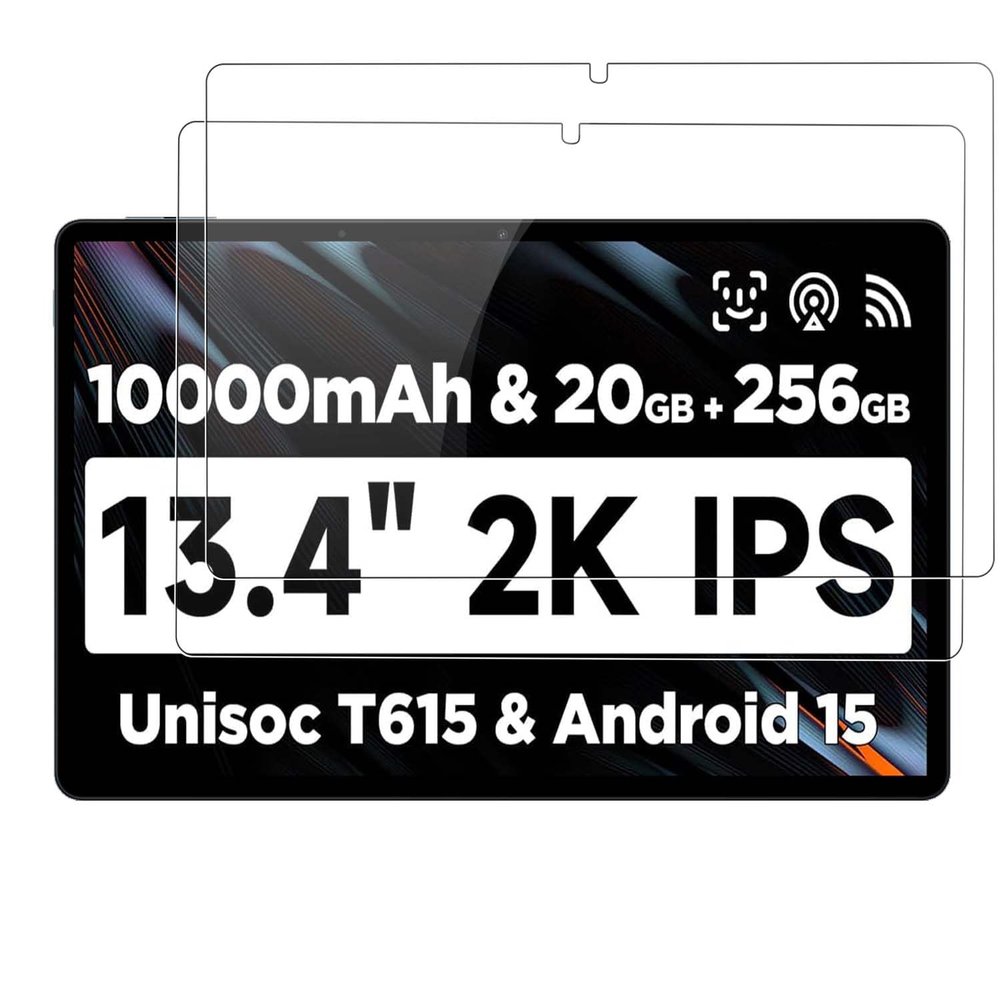 2Pack Screen Protector for BNCF Bpad 13 13.4inch Tablet  Tempered Glass, 9H Hardness, Anti-Scratch, Bubble-Free, HD Clear, Easy Installation
