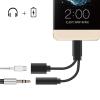 2-in-1 Type-C Audio Adapter, 3.5mm Headphone and Charging Cable, Braided Nylon, Black/Gold/Rose Gold (Black) view 4