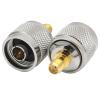 mangxiyis 2PCS an/te/na SMA Male Female to UHF Copper Brass Adapter Straight R*/F Coaxial Connector Converter(SMAK to NJ) view 1
