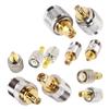 mangxiyis 2PCS an/te/na SMA Male Female to UHF Copper Brass Adapter Straight R*/F Coaxial Connector Converter(SMAK to NJ) view 2